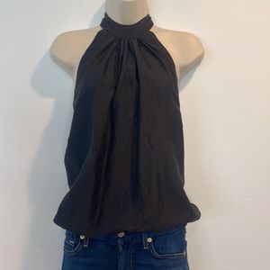 Black Halter Top Backless upper Top